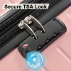 3 Pieces Luggage Sets Travel Suitcase with Double Spinner 8 Wheels TSA Lock Silent-Running Lightweight Hardshell Suitcase 20'' 24'' 28'' - 4 of 4