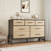 7 Dresser for Bedroom, Freestanding 52" Wide Drawer Dresser with Storage,Rustic Natural Oak Storage Chest – Elevate Living Room, Bedroom - 4 of 4