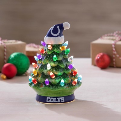 8" LED Ceramic Christmas Tree, Indianapolis Colts