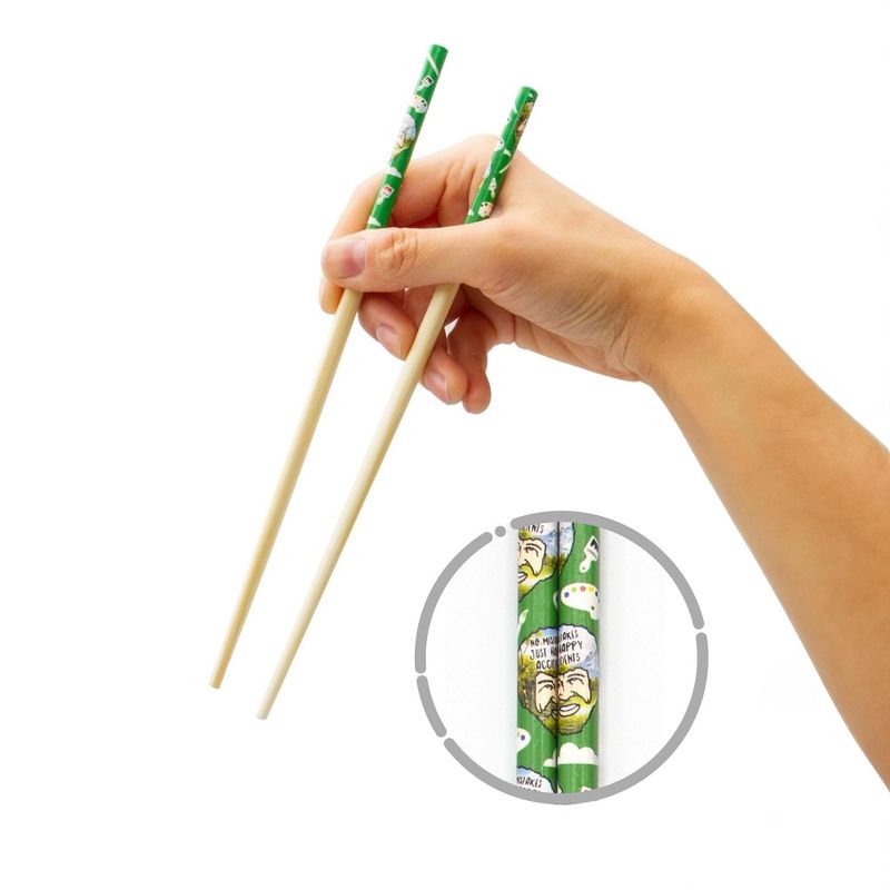 GAMAGO Bob Ross Cast Bamboo Chopsticks | Set of 4, 1 of 5