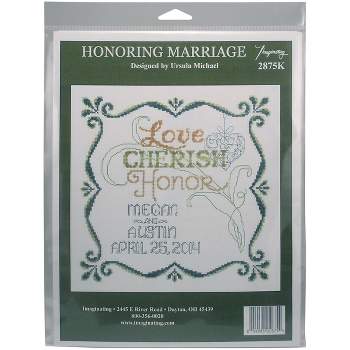 Imaginating Counted Cross Stitch Kit 9.5"X9.5"-Honoring Marriage Record (14 Count)