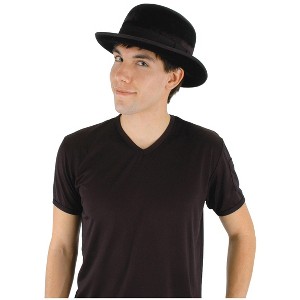 HalloweenCostumes.com   Men  Men's Black Velour Bowler Hat, Black - 1 of 1