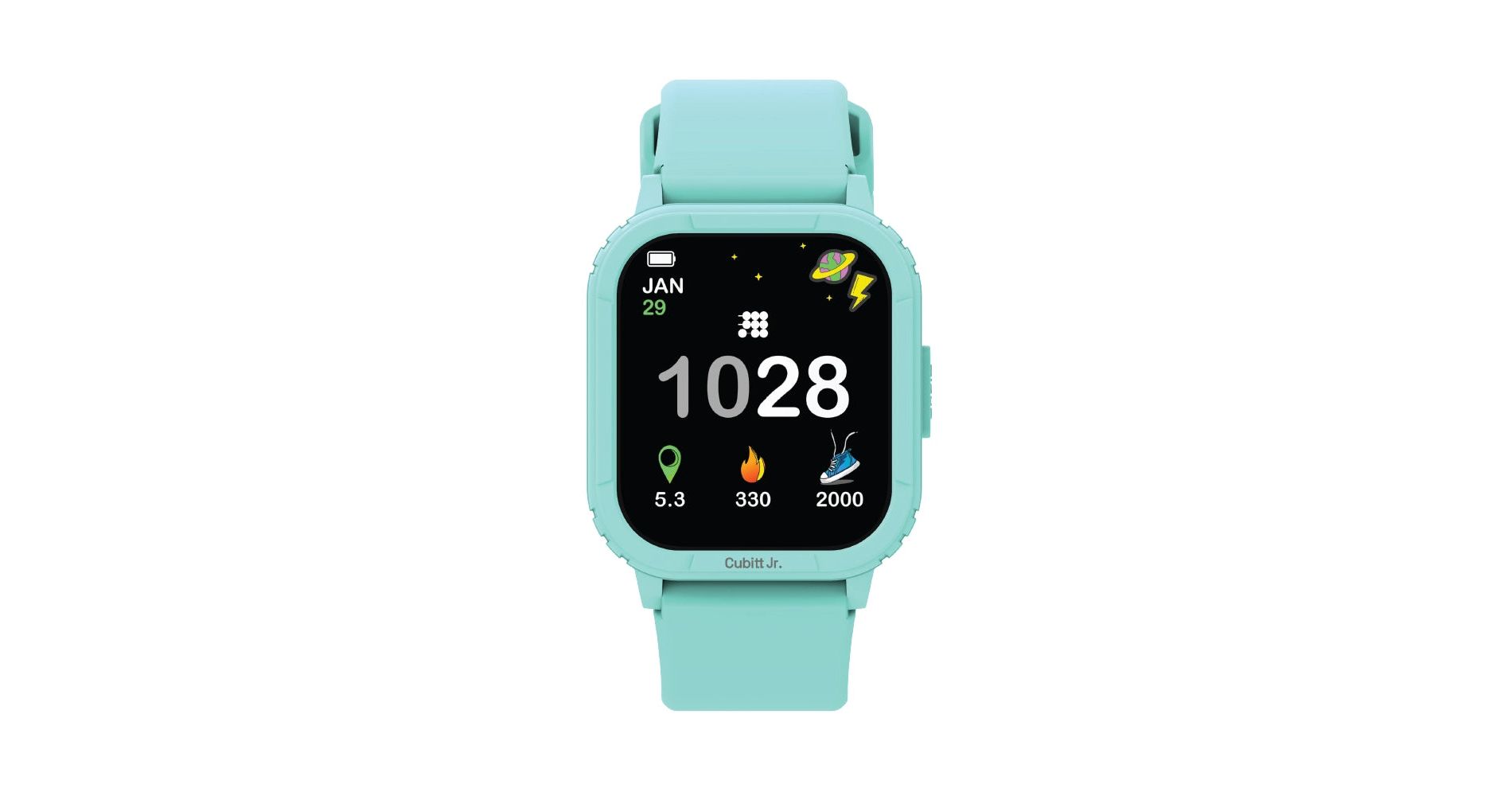 Cubitt Jr Smart Watch for Kids & Teens: Games, Step Counter, Sleep & Heart Rate Monitor, Activity Tracker, Good Habits Alarms, Blue