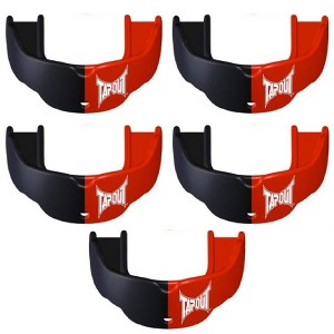 Tapout Youth Protective Sports Mouthguard with Strap 5-Pack - Red/Black - 1 of 1