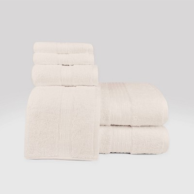 6pc Hempstead Towel Set Ivory - Loft By Loftex