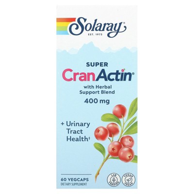 Solaray Super CranActin with Herbal Support Blend, 400 mg, 60 VegCaps
