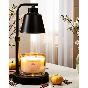 FAAYFIAN Adjustable Candle Warmer Lamp with Timer,Wood Base Metal Shade,Birthday Gifts for Women Mom - 1 of 4