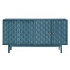 DOMETOUR Modern 4-door Sideboard with Convex Pattern Doors and 2 Silver Handle for Living Room, Dining Room, Kitchen - 2 of 4