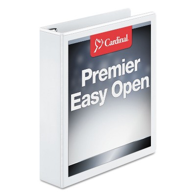 Cardinal Easy-Open ClearVue X-Wide Locking Slant-D Binder 1.5" Cap 11 x 8 1/2 White 10310