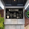 Stupell Industries Black & Cream Cactus Welcome Printed Outdoor Door Mat, design by Deane Beesley, 18"x30" - 4 of 4