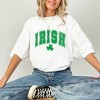 Simply Sage Market Women's Irish Varsity Grunge Short Sleeve Garment Dyed Tee - 2 of 4