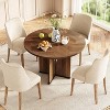 Lantine 39-Inch Round Dining Table for 4, Rustic Kitchen Table with X-Shaped Stable Pedestal, Dinner Table for Dining Room, Living Room - 3 of 4