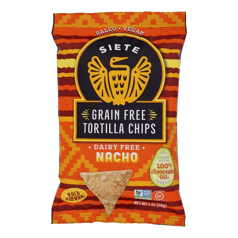 Siete Nacho Grain Free Tortilla Chips - Case of 24/1 oz, 2 of 7