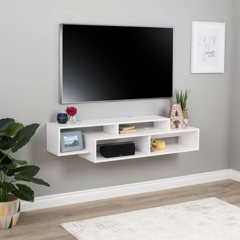 uklar Anklage Populær Modern Wall Mounted And Storage Shelf Tv Stand For Tvs Up To 85" White -  Prepac : Target
