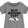 - Peanuts - Is It Recess Yet Graphic Short Sleeve Fleece Dress - 2 of 4