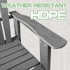 Nasitip Oversized HDPE Adirondack Chair, 36" Folding Outdoor Lounge Chair for Patio, Porch & Pool - 4 of 4