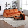 NicBex 3-Seater Chenille Sofa Couch with Removable Storage Ottoman & Cup Holders,Upholstered Sleeper Sofa for Living Room,Bedroom - 2 of 4