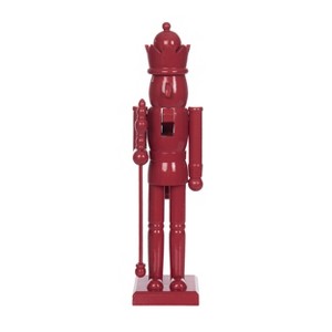 Transpac 15 Inch Wood Red Nutcracker Decorative Object Christmas Tabletop Decor Indoor Use Spot Clean  Gift Giving and Hostess Gifts Add a Festive - 1 of 1