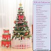 LOVMOR 5ft artificial Christmas tree with LED energy-saving lights, including 109 pendant tree skirts and guardrails - 2 of 4