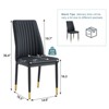 AZL1 Life Concept Accent Chairs a Set of 4 Dining Chairs, PU Material High Backrest Seats for Kitchens, Living Rooms, Black, 16.7"*17"*36.4" - 3 of 4