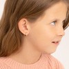 Girls' Channel Set CZ Huggie Hoop Gold Plated Sterling Silver Earrings - In Season Jewelry - 3 of 4