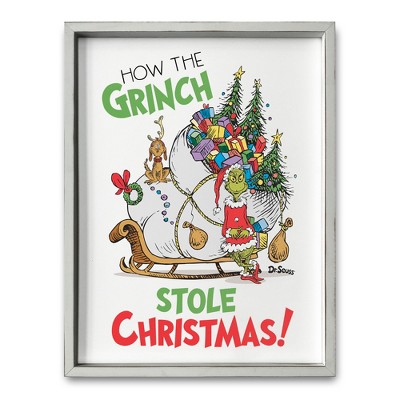 Creative Products The Grinch Stole Christmas 18 x 24 Dr. Seuss White Framed Print