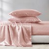 6 Pcs Solid Wrinkle-Free Satin Sheet Set, Silky Soft Touch Frezz-Reduce Luxury Sheets, OEKO-TEX Certified Premium Bedding Set - 4 of 4