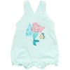 Disney Princess Ariel Baby Girls French Terry Short Overalls T-Shirt and Hat 3 Piece Outfit Set Newborn to Infant - 4 of 4