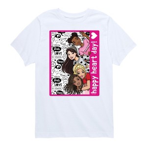 Boys' - Barbie - Happy Heart Day Short Sleeve Graphic T-Shirt - 1 of 4