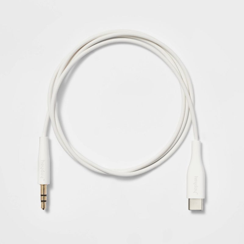 3&#39; USB-C to Aux Cable - heyday&#8482; White, 3 of 4