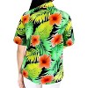 LA LEELA Button Down Shirt for Women Floral Beach Party Summer Short Sleeve Vacation Tops Hawaiian Shirts Colorful Blouses for Women - 2 of 4