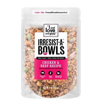 I and Love and You Irresist-A-Bowl Chicken and Beef Wet Dog Food - 9oz