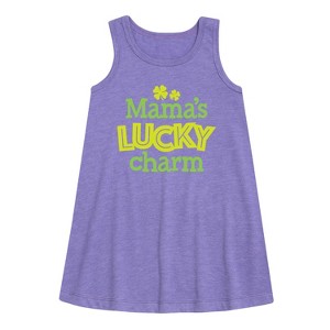 - Instant Message - St. Patrick's Day Mama's Lucky Charm Graphic Sleeveless Aline Dress - 1 of 3