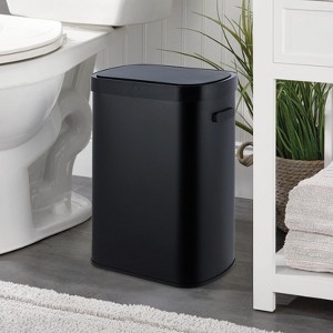 13 Gallon Automatic Kitchen Trash Can, Motion Sensor Garbage Can with Soft Close Lid, Large Stainless Steel Recycle Bin for Office - 1 of 4