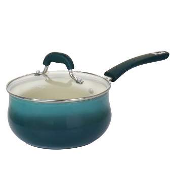 Oster Corbett 3.1 Quart Nonstick Aluminum Saucepan in Blue