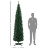 FURNIinspire Artificial Trees Indoor Outdoor Tall Slim Prelit Artificial Christmas Tree With 618 Tips, Christmas Decoration, Green, 21.8"*21.8"*94.5" - 3 of 4