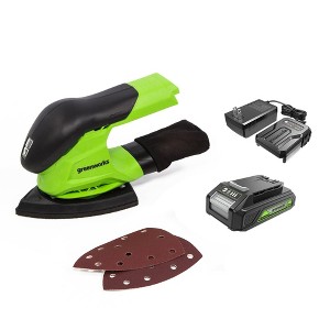 Greenworks POWERALL 24V Cordless Corner Finishing Sander Kit with 2.0Ah Battery and Charger - 1 of 3