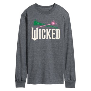 Men's - Wicked - Wand And Broomstick Logo Long Sleeve Graphic T-Shirt - 1 of 4