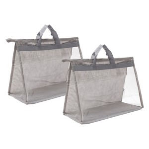 Unique Bargains Unique Handbag Dust Bags,  Purse Storage Organizer  PVC Dustproof Handbag Cover Transparent Purse Protector - 1 of 4