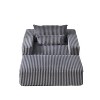 NicBex Couches for Living Room 75"W Corduroy Sponge Sofa Lounge Chair Fluffy Modern Sleeper Chair with Removable Footrest for Bedroom - 2 of 4