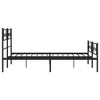 vidaXL Black Metal Bed Frame with Headboard and Footboard - Robust Steel Construction - 4 of 4
