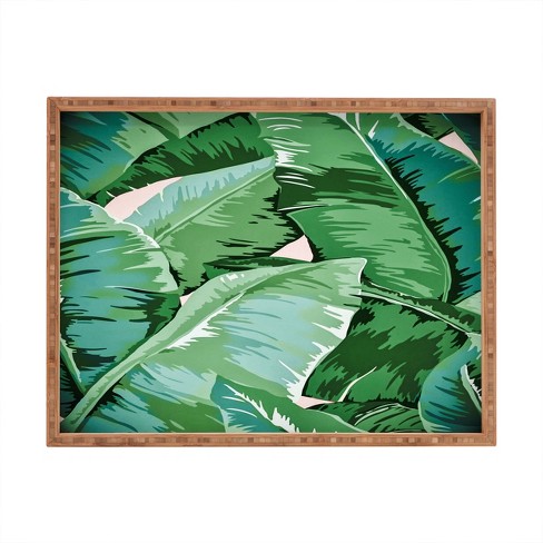 Gale Switzer Banana Leaf Grandeur Ii Rectangle Bamboo Tray By Deny Designs Target