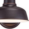 John Timberland Urban Barn Industrial Rustic Wall Light Sconce Oil Rubbed Bronze Hardwire 8 1/2" Fixture Gooseneck Arm for Bedroom Bathroom Vanity - 3 of 4