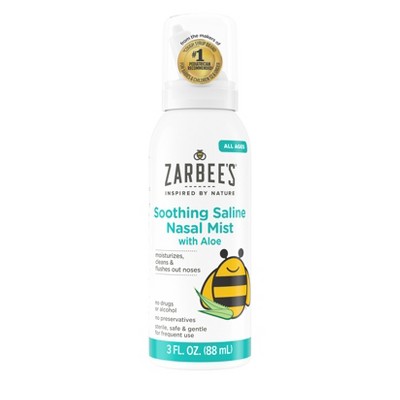 Zarbee's Soothing Saline Nasal Mist with Aloe - 3 oz