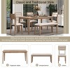 Traditional Style Dining Sets 6 Piece, Dining Table Set For 6, Dining Set Solid Wood With Upholstered Chairs And Bench-Cuddlewood - 3 of 4