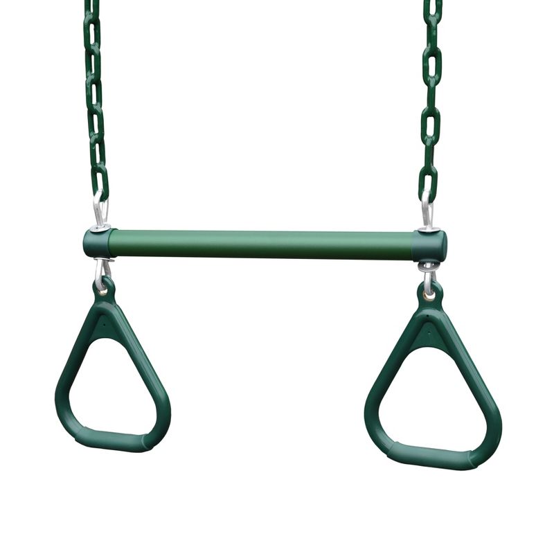 Gorilla Playsets 17-Inch Trapeze Bar Assembly with Rings and Coated Chains, 1 of 8