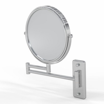 Chrome Double Arm Wall Mounted Magnifying Mirror