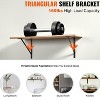 Angel Sar Shelf Bracket 18x12 Inch, 12 Pcs Heavy Duty Floating Shelf Brackets, 3mm Thick Matte Black Steel Shelving Brackets with 160 lbs Load - 4 of 4