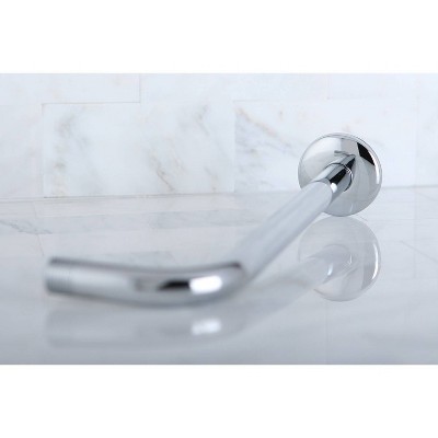 Polished Chrome 13-Inch J-Shaped Shower Arm with Flange