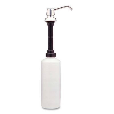 Chrome and Plastic Deck Mount Manual Soap Dispenser, 34 oz